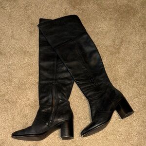 Frye Black Over The Knee Boots, GUC, Size 8